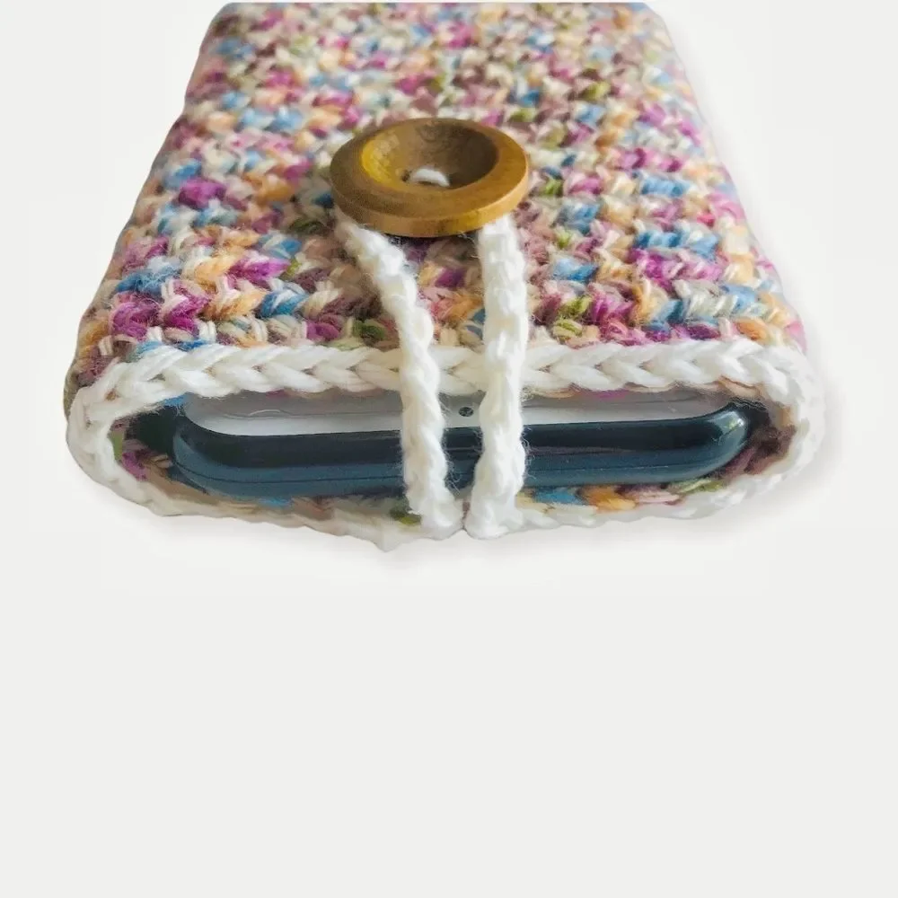 Boutique Hand Crafted Crochet iPhone Cover Multi Color Size iPhone 11 12 13